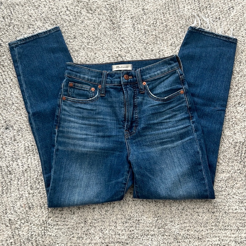 Madewell Dark Blue Cropped Ankle Jeans